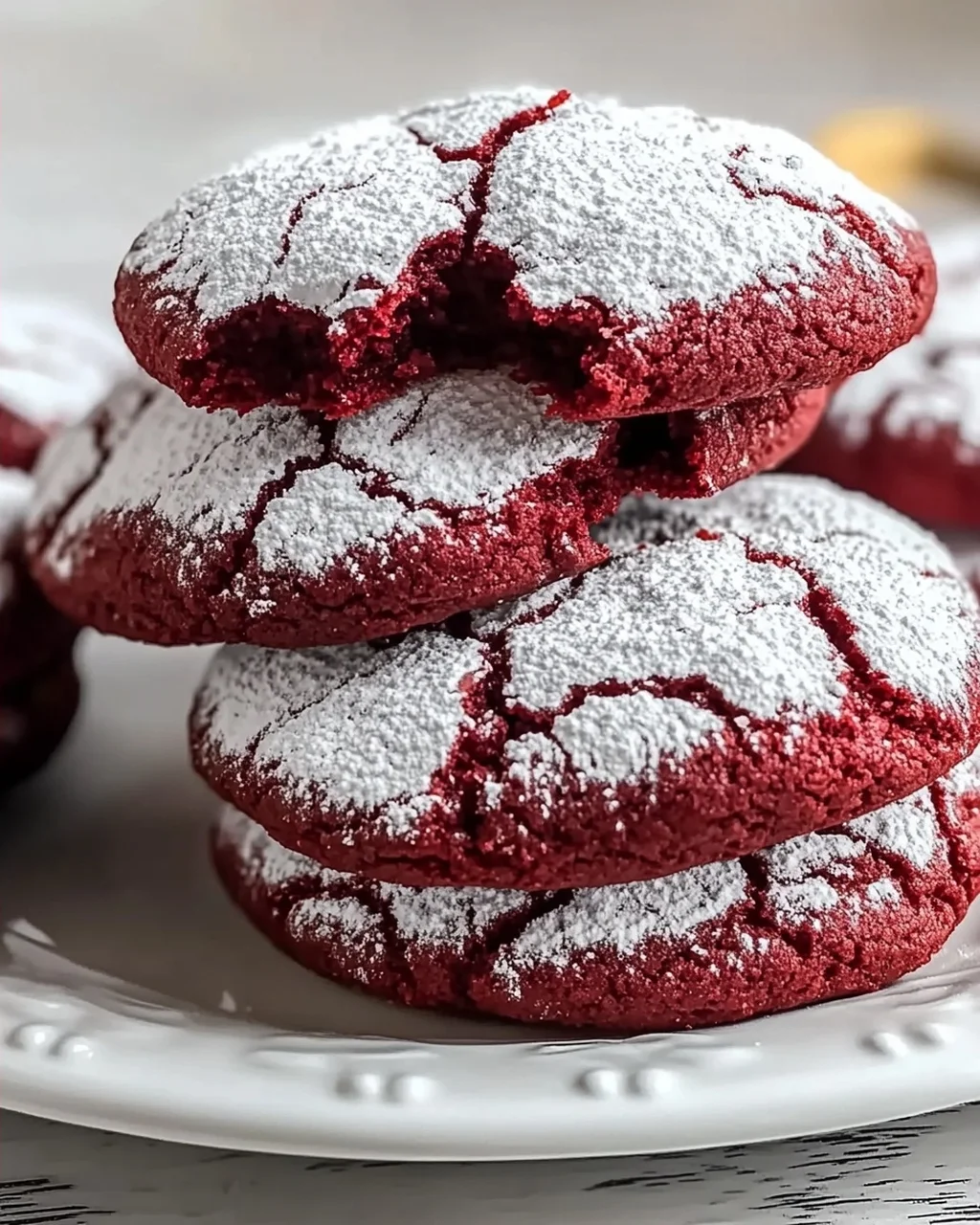 Verführerisches Red Velvet Crinkle Cookie Rezept für Naschkatzen
