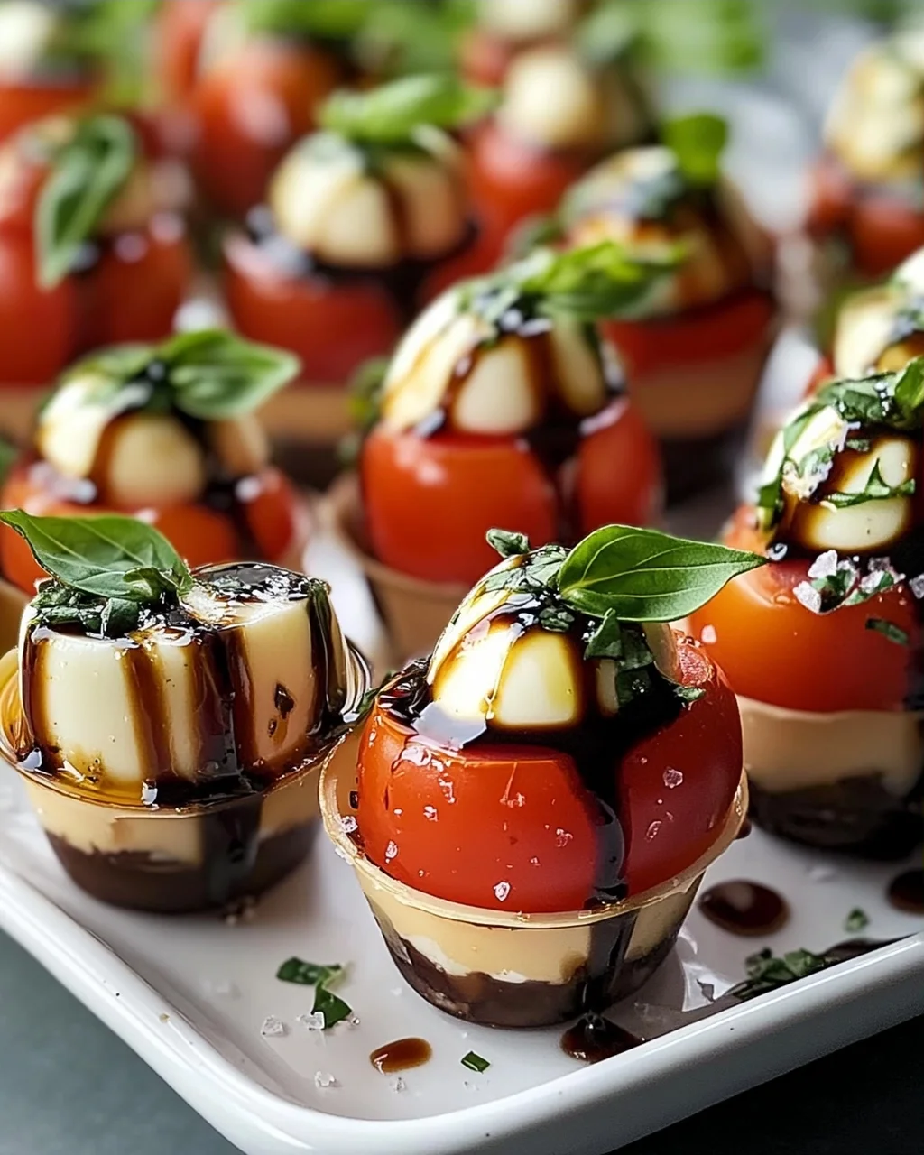 Weihnachts Mini Caprese Salat Cups – Festlicher Genuss!